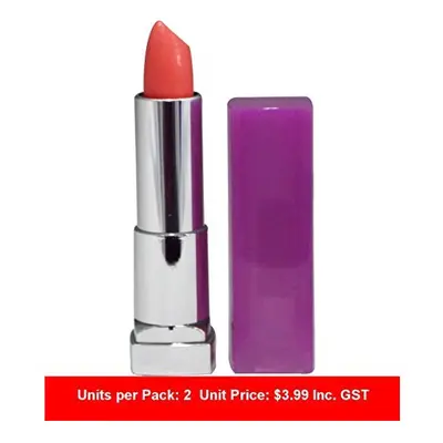 Maybelline New York Color Sensational Rebel Bloom Lipstick, Peach Poppy 0.15 oz (Pack of 2)