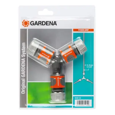 GARDENA Two Way Hose Coupling Set Y-coupler and Connectors Garden