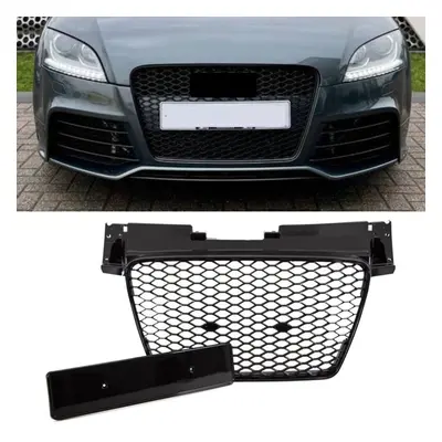 Audi TT TTS Front Main Grille Gloss Black Honeycomb RS Look Badgeless