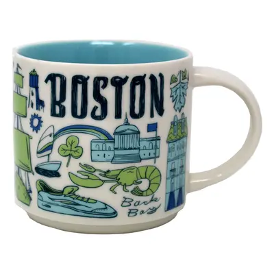 Starbucks Coffee Mug - Been There Series Across The Globe (Boston), ounces