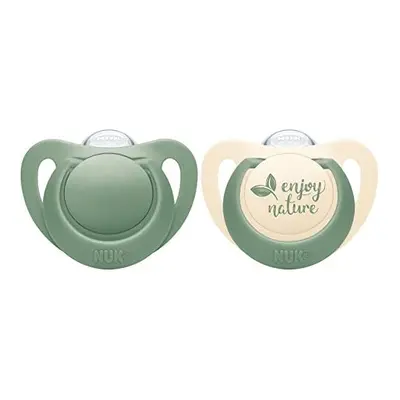 NUK for Nature Baby Dummy | Months | Sustainable Silicone Soothers | Made from 100% Natural Raw 