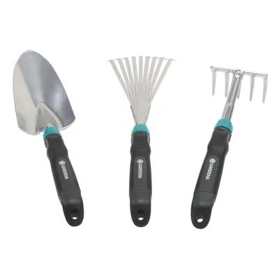 Comfort Small Tool Set - Ideal Set for Garden Keeping with flower rake, hand rake and hand trowe