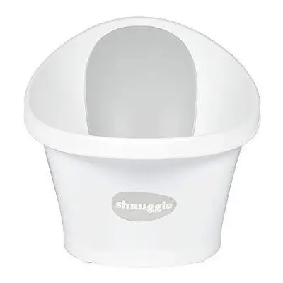 Shnuggle Baby Bath with Plug White with Grey backrest