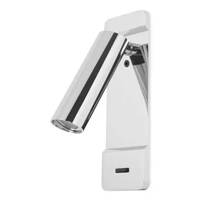 Leds-C4 Lire - LED Wall Reading Light Chrome 179lm 2700K