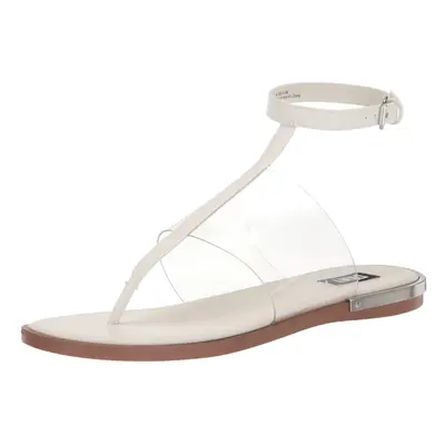 DKNY Women's Ava-Flat Thong Sandal White