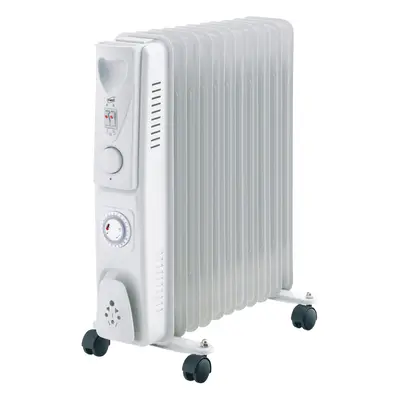 (White) Neo 2500W Fin Electric Oil Radiator With Timer