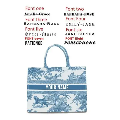 (6 Printed handbag, 42X32X10CM) Handbag lady Personalized Fashion Printing Large Capacity Canvas