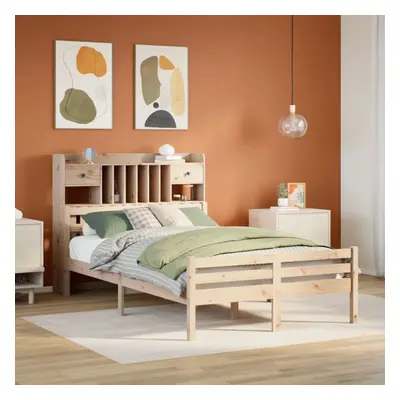 vidaXL Bookcase Bed without Mattress 120x190 cm Small Double Solid Wood Pine