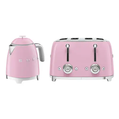 Smeg 50's Style Retro Range Breakfast Set, 0.8L 1400W Mini Kettle & Multi-Functional Control 4-S