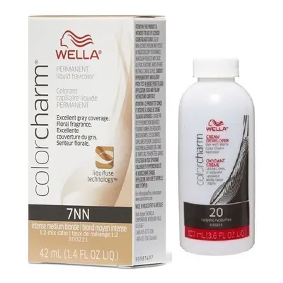 (7NN + Developer (Vol. 20) 3.6oz ) Wella Color Charm Permanent Liquid Haircolor