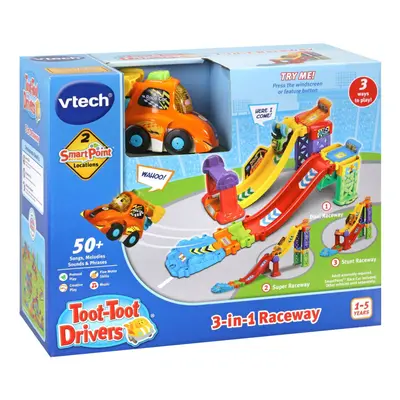 Vtech Toot-Toot Drivers 3-in-1 Raceway Playset With Vtech SmartPoint Race Car