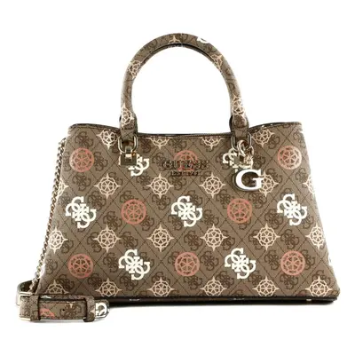 GUESS Eliette Girlfriend Satchel Latte Logo Multi