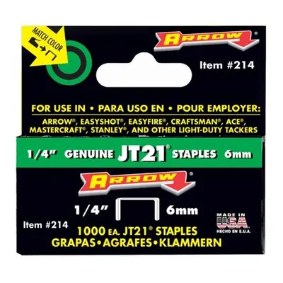 Arrow Fastener Co. .25 in. JT21 Staples