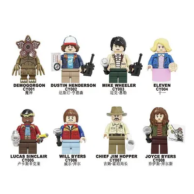 8PCS Stranger Things Minifigures Toys Fit Lego