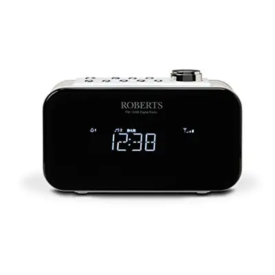 Roberts Radio ORTUS2W DAB+/DAB/FM Alarm Clock Radio with USB Smartphone Charging - White