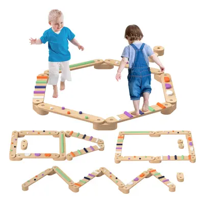 AIYAPLAY Wooden Balance Beam for Kids Years, Indoor Outdoor Use