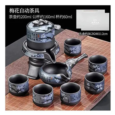 ((Gift Box) Plum Blossom Automatic Tea Set 108) New Kung Fu Tea Cup Household Purple Sand Tea Se