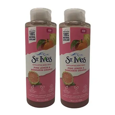 St. Ives Exfoliating Body Wash, Pink Lemon & Mandarin Orange, oz (Pack of 2)