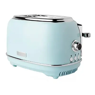 Heritage Blue Slice Toaster - Electric Stainless Steel Toaster - Economy Mode - Reheat, Cancel a