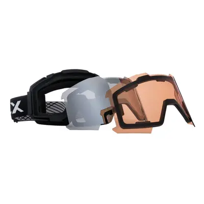 (EACH, Black X) DLX Changeable Lens Ski Goggles Magnetic