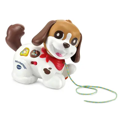 VTech Baby Walk & Woof Puppy, Pull-Along Baby Toy Dog with Music, Letters & Phrases, Interactive