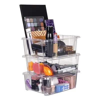 AB Designs 6842ABD Stackables Cosmetic Storage Bins Clear Pack