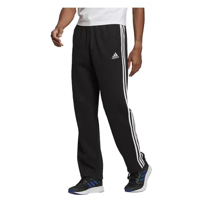 adidas Men's Essentials Fleece Open Hem 3-Stripes Pants Black X-Larg