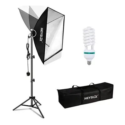 Softbox Photography Lighting Kit 50x70cm, Studio Light with 150W 5500K Daylight Bulb & E27 Socke