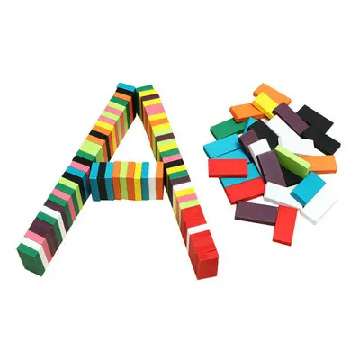 100pcs Many Colors Authentic Standard Wooden Children Domino Toys