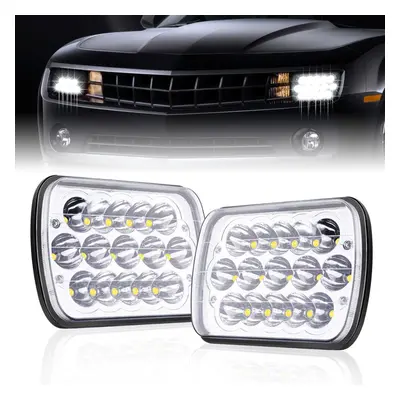 2 Pcs Wrangler Headlight x 7" LED Stock Headlights with Lamp