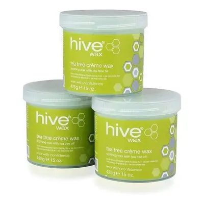 Hive 3X Depilatory Tea Tree Creme Wax For Face Body Leg Bikini Wax Hair Removal 425g each Specia