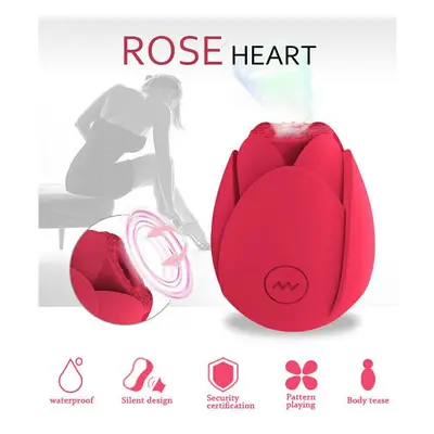 Waterproof Realistic, Massager Silent Sucking Vibrator Clit Rose