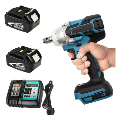 18V impact wrench Driver +2xBattery+Charger-Makita Battery Compatible