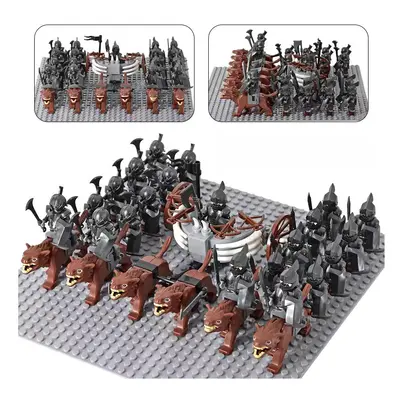 (Orc Chariot Squad B) Lord of the Rings Orc Elf Elk Cavalry Legion Building Blocks Fit Lego Mini