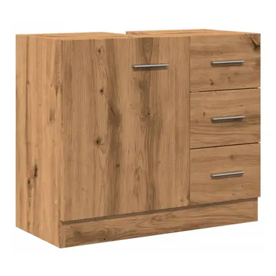 (oak) vidaXL Sink Cabinet Bathroom Storage Cupboard Vanity Unit Engineered Wood