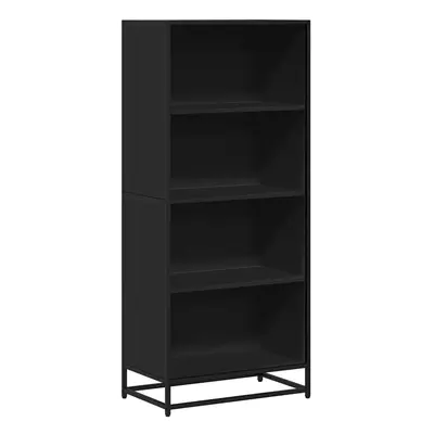 vidaXL Bookcase Bookshelf Book Rack Storage Cabinet Black Engineered Wood