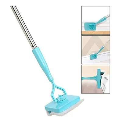 Jnzr Broom Brush Cleaning Mop, Collapsible Baseboard Cleaner Glide Dust Extendable Cleaning Skir