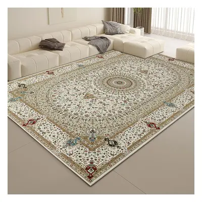 (120 x cm- Small Area Rug Carpet For Living Room Bedroom, WILLOW BEIGE CASHMERE) Non Slip Rugs L