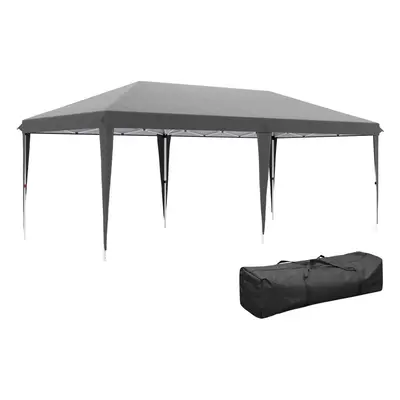 Outsunny x 3(m) Pop Up Gazebo Patio Party Event Heavy Duty Canopy Grey