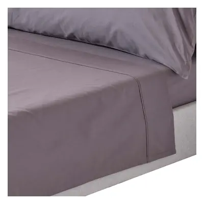 (Double, Dark Grey) Egyptian Cotton Flat Sheet Thread Count Bed Sheet