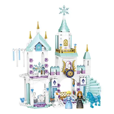 365pcs Toy Building Set Fun Princess For Girl Assemble Elsa Castle With Light