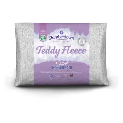 (2 Pack) Slumberdown Teddy Fleece Pillow UK Made