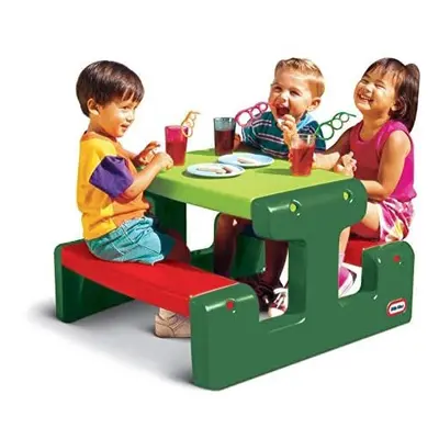 Little Tikes Junior Picnic Table Seats Up to - For Homework, Projects, & Play - Evergreen