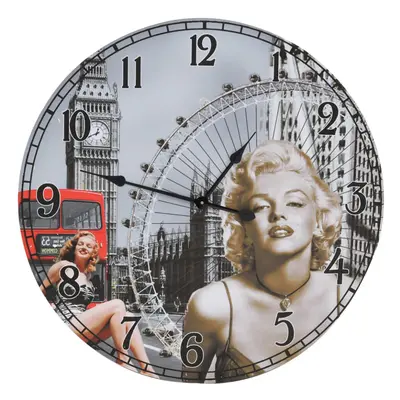 vidaXL Vintage Wall Clock cm Analog Clock Decoration Bedroom Indoor Clock