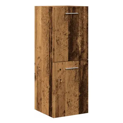 (old wood) vidaXL Bathroom Cabinet Washroom Furniture Laundry Cabinet Engineered Wood