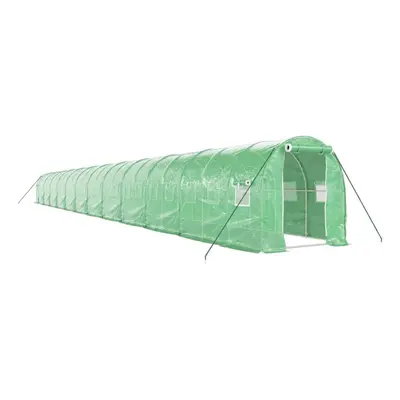 (green, x x m) vidaXL Greenhouse Walk in Greenhouse with Steel Frame Patio Outdoor Grow House