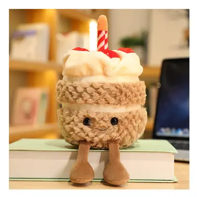 (Style E) Food series Fun birthday cake doll plush figure 25cm