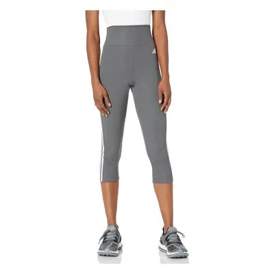 adidas womens 3Stripes Tights Dark Grey HeatherWhite Large