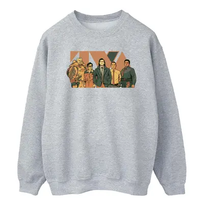 (S, Sports Grey) Marvel Mens Loki TVA Group Sweatshirt