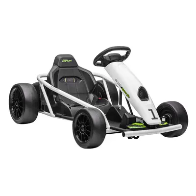 HOMCOM 24V Electric Go Kart for Kids with Music, Horn Honking, Slow Start